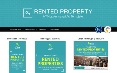 房地产 | Rented Property Ad Animated Banner