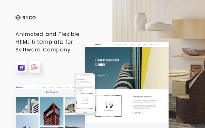 R&amp;amp;CO - Plantilla para sitio web de arquitectura y construcción