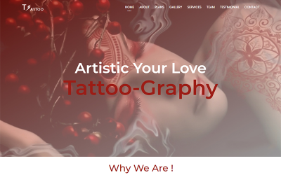 Tattoo Landing Page Vorlage