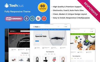 Techous Megashop -响应WooCommerce主题