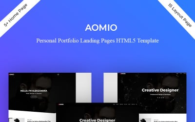 Modello di pagina di destinazione del portfolio personale Aomio