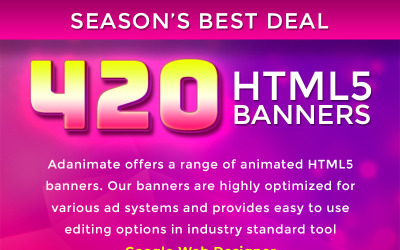 Paquete de banner premium - 420 Banner animado HTML5 Banner animado