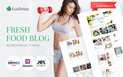 EcoDex - Fresh Food Blog-website voor een gezonde levensstijl WordPress-thema