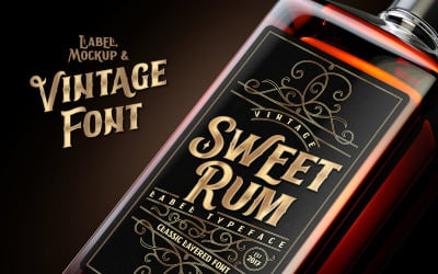 Süße Rum-Schriftart
