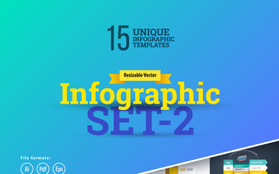 Наиболее часто используемые элементы инфографики 3D Set-2