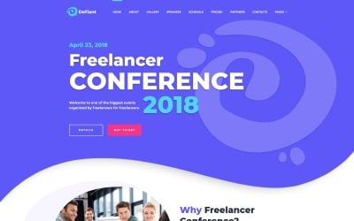 Defiant - Event 响应 Minimal 引导 HTML Website Template