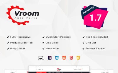 Vroom -Auto Parts Store PrestaShop Theme