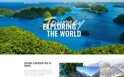 Backpack Story - Template xoops Moderno Multipage para Agência de Viagens