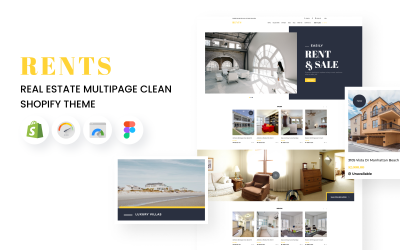 RENTS - 房地产 Multipage 清洁 Shopify Theme