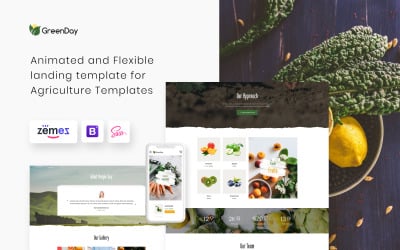 GreenDay - шаблон целевой страницы органической фермы