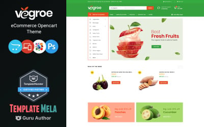 Vegroe - Modello OpenCart per negozio di alimentari e negozio biologico