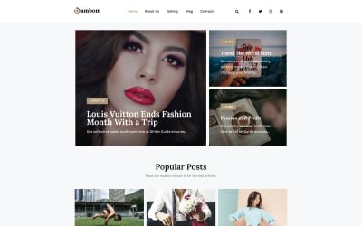 BamBom - Blog sullo stile di vita Minimal WordPress Elementor Theme