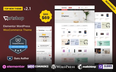 CartShop - Мегамагазин і багатоцільова тема WooCommerce