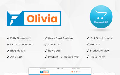 Olivia Mega Store OpenCart模板