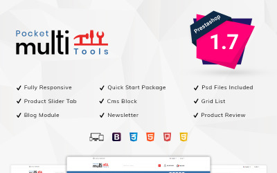 Tema PrestaShop per Pocket Multitools Store