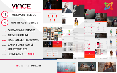 Vince - One Page &amp;amp; 多页面Joomla 5模板