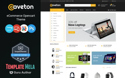Caveton - Mega Store OpenCart模板