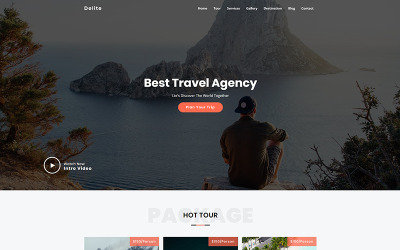Delite - Resebyrå HTML-målsidamall