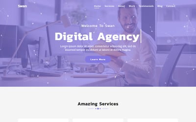 Swan – HTML-Landingpage-Vorlage der Parallax Agency