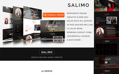 Salimo -创意的一页Joomla 5模板