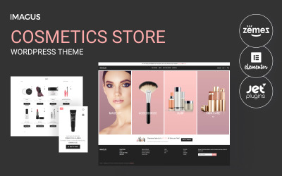 Imagus - Kozmetik Mağazası, Güzellik Merkezi Elementor WordPress Teması