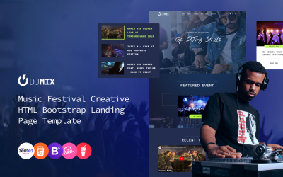 JD Mix - Music Festival Creative HTML 引导 Landing Page Template