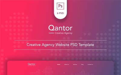 Qantor - Modello PSD per ufficio dell&amp;#39;agenzia creativa