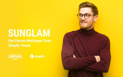 Sunglam -眼镜多页清洁Shopify主题