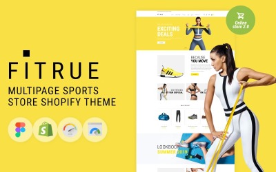 Fitrue -多页清洁Shopify主题从体育商店