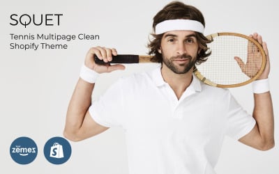 Squet - Tennis Mehrseitiges Clean Shopify-Thema