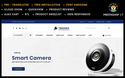 Tronex 电子产品 prest商店 Theme