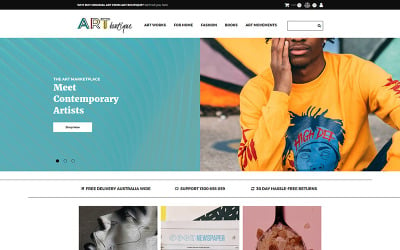 ARTboutique - Art Gallery Store MotoCMS e-commerce sjabloon