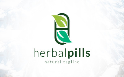 Pills Natural Drug Herbal Medicine Logo Design