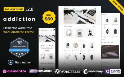 Addiction - Tema WooCommerce multipropósito para moda, muebles e iluminación