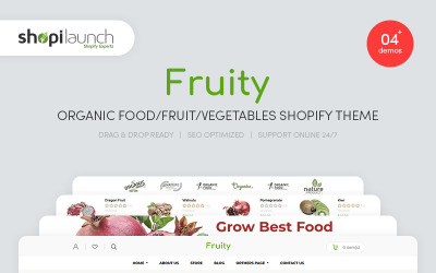 Fruitig - Biologisch voedsel / fruit / groenten Shopify-thema