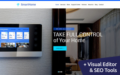 Akıllı Ev MotoCMS Web Sitesi Şablonu
