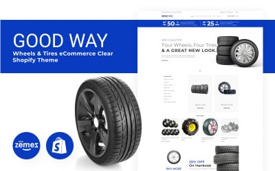 Buon modo - Pulisci il tema dell&amp;#39;e-commerce di ruote e pneumatici di Shopify