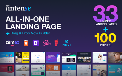 Lintense - 所有-in-one Landing Page Template