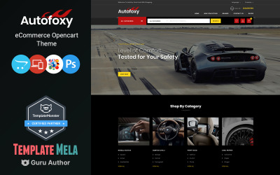 Autofoxy - Szablon sklepu z częściami zamiennymi OpenCart