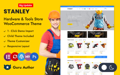 Stanley -工具五金反应主题元素WooCommerce