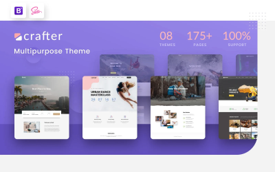 Crafter - многоцелевой современный шаблон сайта Bootstrap 5