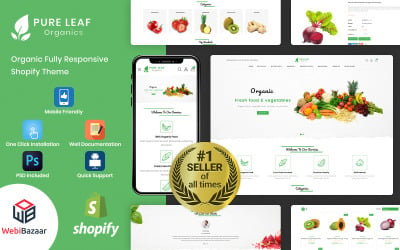 Pureleaf - Органическая тема Shopify