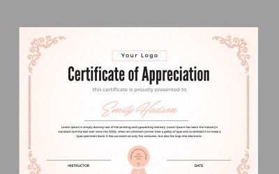 Appreciation Certificate Template