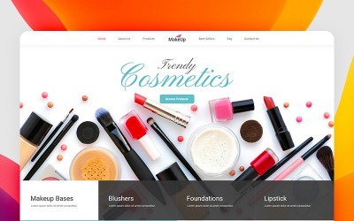 Beautiful Make Up Company - Creative Parallax Design PSD-sjabloon