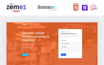 Lintense SEO Ajansı - Pazarlama Ajansı Yaratıcı HTML Açılış Sayfası Şablonu