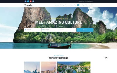 Travela - Modelo xoops 4 e xoops 5 de Viagens e Turismo