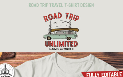 公路旅行设计- t恤设计