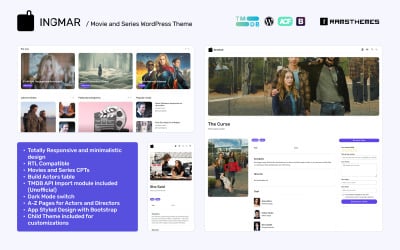 INGMAR -电影和系列WordPress主题+ RTL