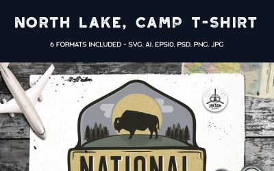 National Park, Vintage Camping - T-shirt Design