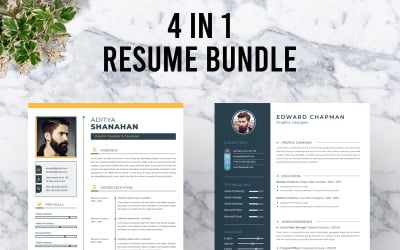 Clean &amp;amp; Modern Bundle Resume Template